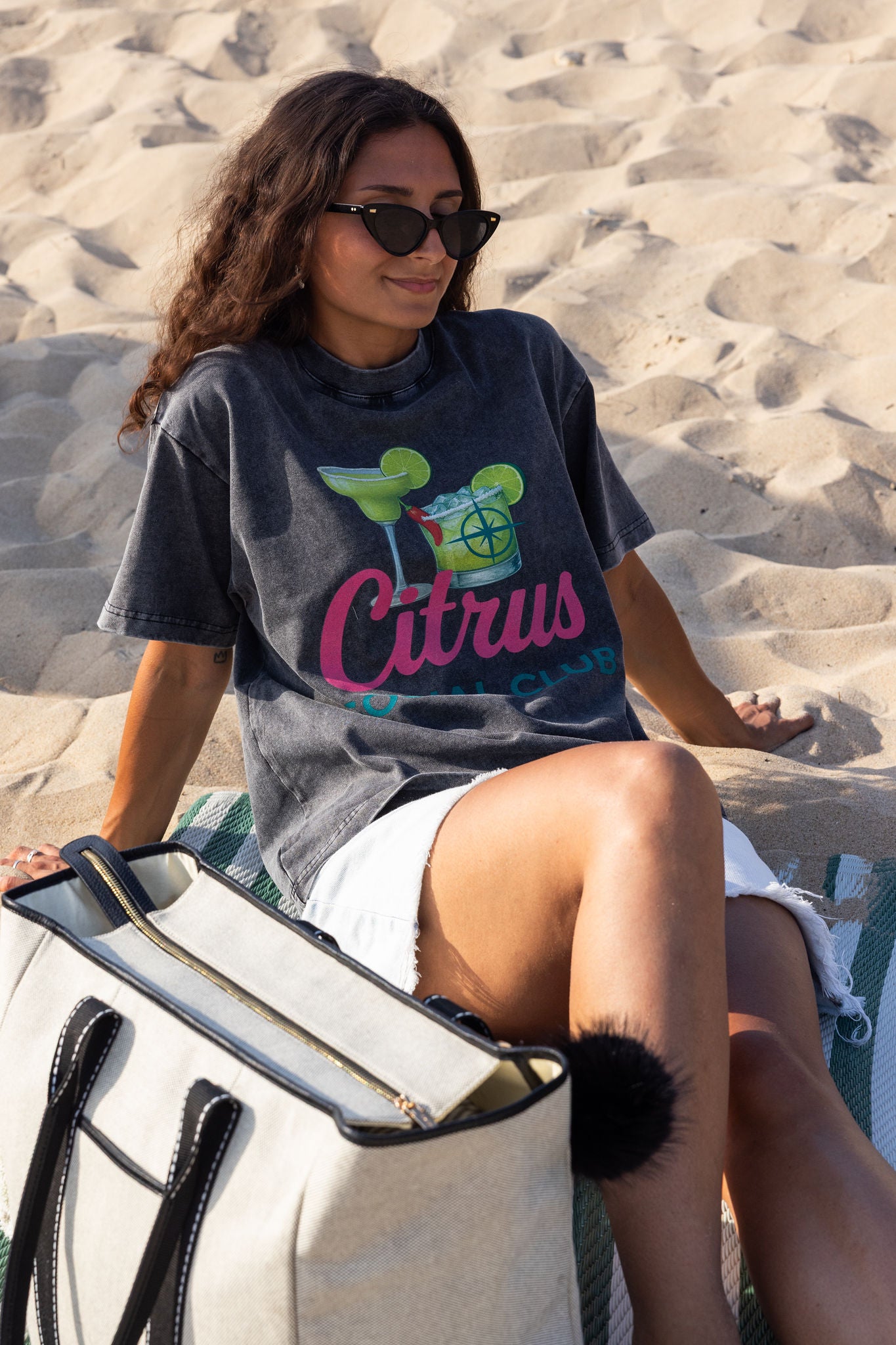 CSC Studio Vintage Black (Margarita Front Print) Cotton