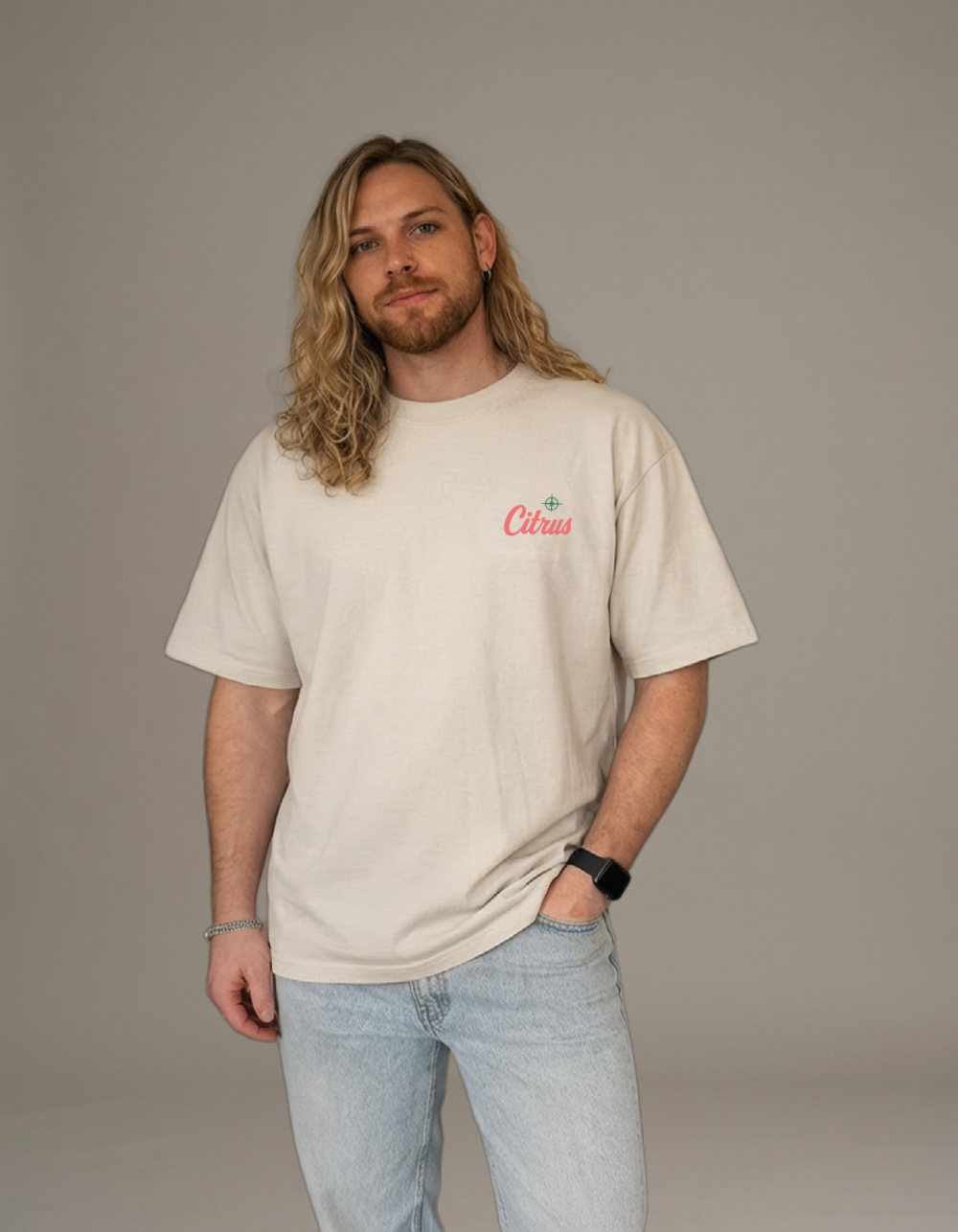 CSC Studio Heavy Weight Tee-Oatmeal (Margarita Drop)