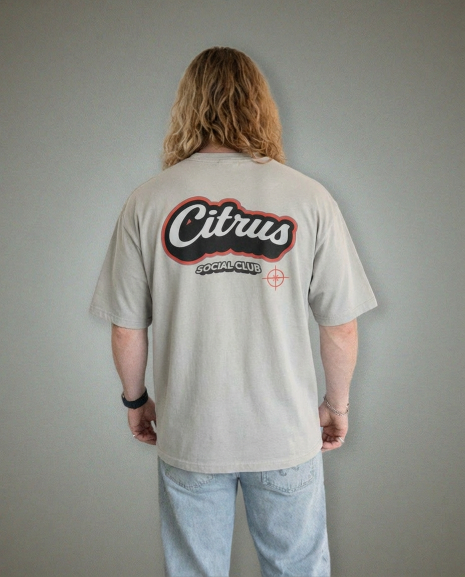 CSC Studio Heavy Weight Tee-Oatmeal (Bubblegum drop)