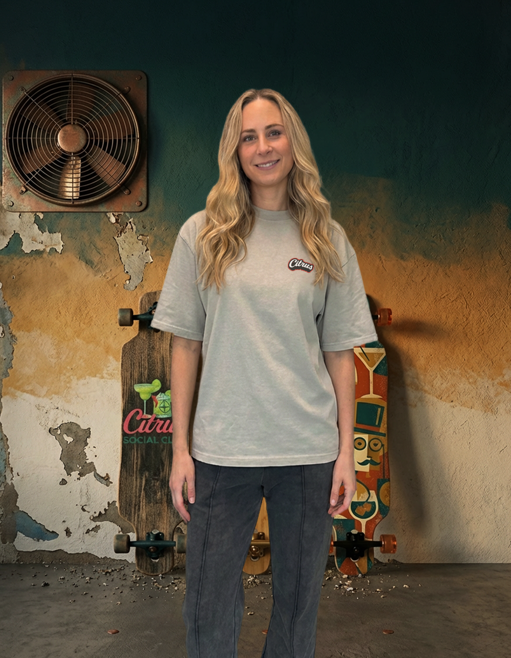 CSC Studio Heavy Weight Tee-Oatmeal (Bubblegum drop)